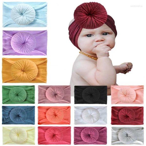 Accesorios para el cabello Moda Bebé Nylon Jacquard Diadema Headwear Soft Donut Sheer Socks Sombrero de banda para niños