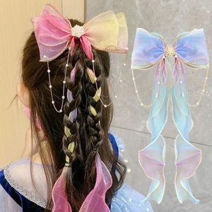 Haaraccessoires Mode Kinderen Parel Kwasten Strikken Linten Gevlochten Haarspelden Kids Hoofdtooi Meisjes Prinses Clip Barrette