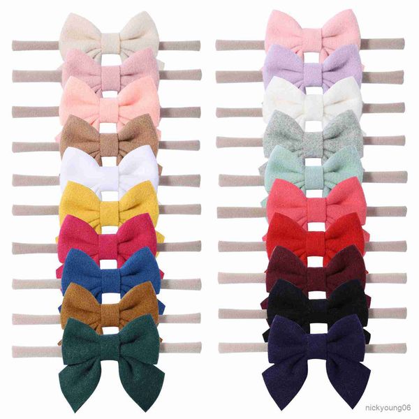 Accessoires pour cheveux Fashion Color Kids Bow Bands for Baby Girls Soft Handmade Toddlers Hairbands