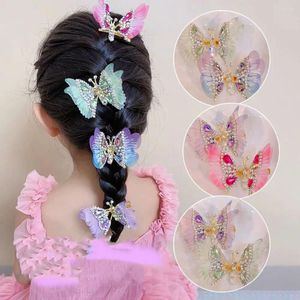 Accesorios para el cabello moda diaria mariposa horquilla colorida princesa Hanfu elegante sombrero de hada dulce temperamento Clip
