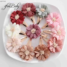 Haaraccessoires Fashion Flower BB Haarclips met spelden met babykinderen en meisjeshaaraccessoires 2 stuks/set WX