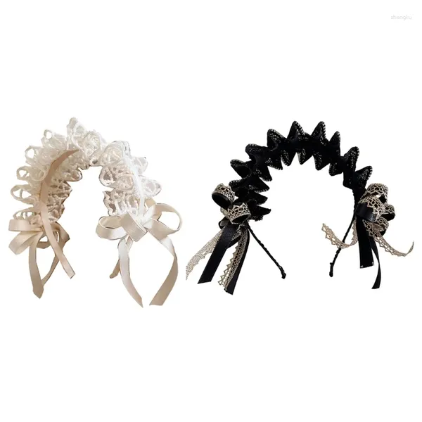 Accessoires de cheveux Fashion Hairband pour les petites filles Bowknot Ribbon Decors Hoop Solid