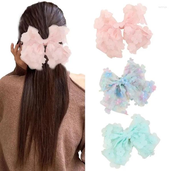 Ncmama – accessoires pour cheveux, pinces à cheveux avec nœud papillon, couvre-chef pour filles, grands Clips, épingles à fleurs, maille pour femmes mignonnes