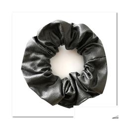 Accesorios para el cabello Fashion PU Leather Scrunchie para niñas Camship Camish