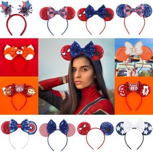 Accesorios para el cabello Festival 4 de julio Día de la Independencia Lentejuelas Arco Orejas de ratón Diadema Niños DIY Mujeres Fiesta HairbandsHair