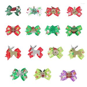 Accessoires pour cheveux, nœuds festifs pour filles, décorations de noël, Barrettes pour bébé, couvre-chef, décor de Collection