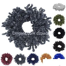 Acessórios de cabelo Faixa de borracha flexível Simples Hijab Volumizing Scrunchie Grande Bow Headwear Hairband Headband Drop Delivery Produtos T Dhgjf