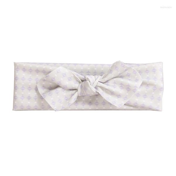 Accesorios para el cabello Estampado floral Baby Bowknot Diadema Lazos lindos Nudo Turbante Elástico para la cabeza B