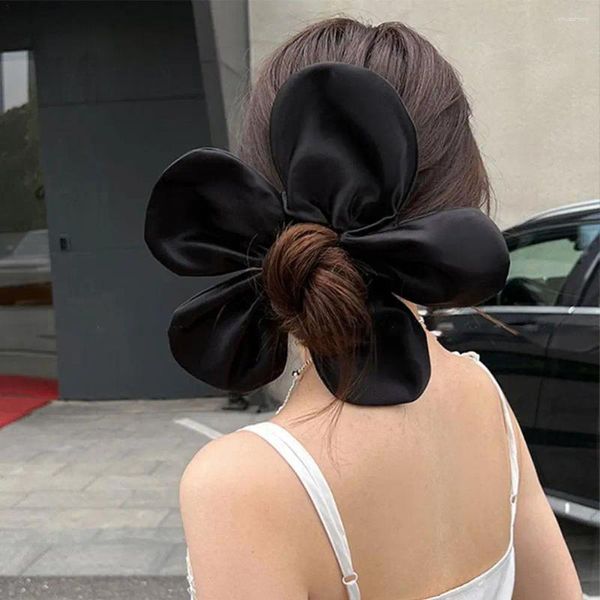 Accessoires pour cheveux Chouchous à fleurs Extra gros intestin Gros attaches Bandes élastiques Couvre-chef Porte-queue de cheval Corde Coiffure exquise