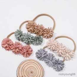 Accesorios para el cabello flores bebé niña diadema niños banda elástica para recién nacido diadema princesa tocados de boda hechos a mano R230608