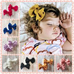 Acessórios de cabelo Focusnorm 2 Pcs Infantil Crianças Bebê Meninas Pin Bow Clips Headwear Fita Bowknot Barrettes