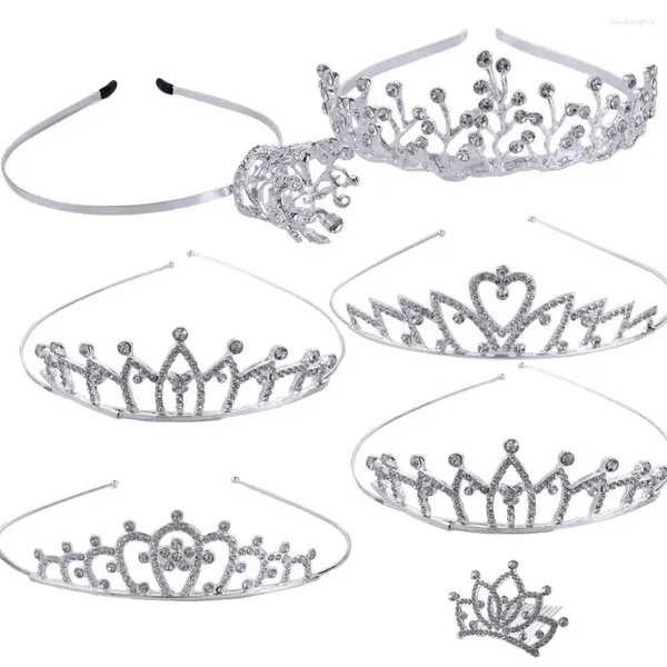 Accessoires pour cheveux pour femmes, couronne de princesse en forme de cœur, ornement, bijoux de mariage pour filles, peigne coréen, diadème en cristal pour enfants