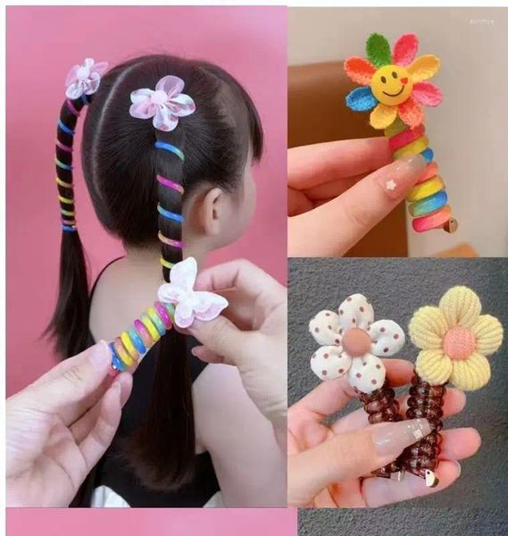 Accesorios para el cabello, trenza francesa, cables telefónicos, lazos para el pelo, diademas elásticas de cola de caballo alta, corbatas simples para niñas y bebés