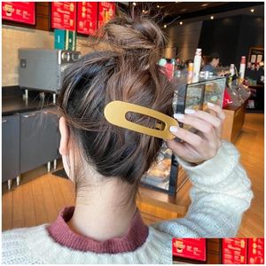 Acessórios de cabelo Fosco Grampo de Cabelo Scrub Matte Acrílico Colorf Duckbill Hollow Barrette Hairpin Acessórios para Mulheres Menina Estilo Clipes Dhbea