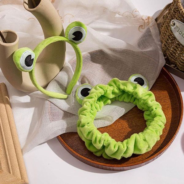 Accesorios para el cabello Funny Frog Makeup Head Banda ancha Elástico Cute Girls Band Mujeres Decorativo BandHair