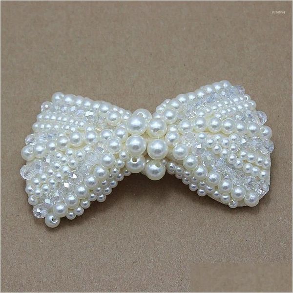 Accessoires de cheveux fille perles arcs bricolage gros arc chaussures faisant téléphone portable déco demoiselle d'honneur bijoux de mariée 200 pcs/lot livraison directe bébé K Otogf