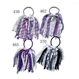 Haaraccessoires Meisje Geruite Gingang Corker Elastische Haarband Krullend Lint Korker Paardenstaarthouders 5 "Loop Dame Clip Bobbels Stropdassen 20 Stuks