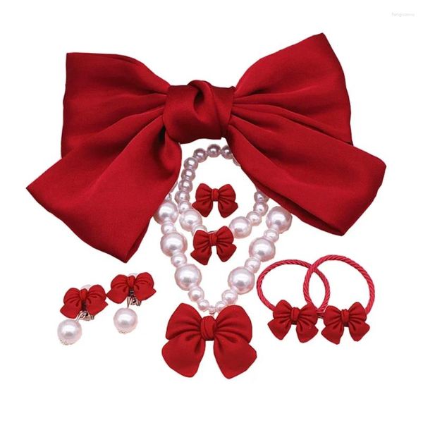 Accesorios para el cabello Girlas Big Big Bailpin Colleto Pearl Collar Pulsera Clip de oreja para niños Regalo de joyería