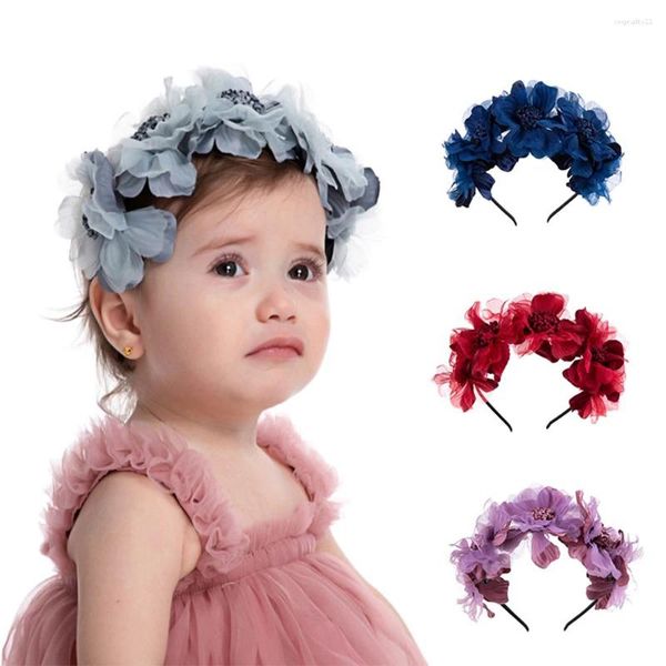 Accesorios para el cabello niñas niños sombreros encaje flor Clips pasadores aros diademas ornamento