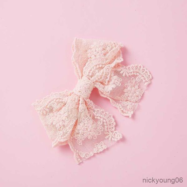 Accessoires de cheveux filles Clips bébé arcs Barrettes pour enfants épingles à cheveux enfant en bas âge broderie épingle de mariage R230608