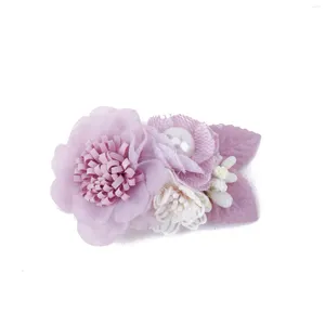 Accessoires pour cheveux, épingles à cheveux pour filles, fleur, mignonne, tête rose, princesse, Clip naturel, couvre-chef pour enfants