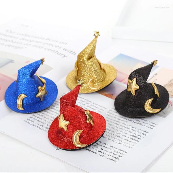 Accessoires pour cheveux filles chapeau de sorcière pinces à cheveux Mini Halloween bébé Clips fête Festival coiffure Barrette