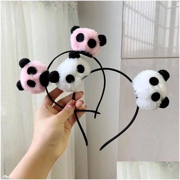 Accesorios para el cabello Accesorios para el cabello Muñeca animal Panda Diadema Dulce Estilo chino Clip Banda de felpa Diadema Aro de dibujos animados Niña Bebé, Niños Dh9Yv