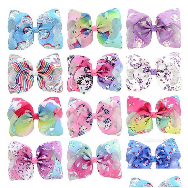 Accessoires de cheveux épingle à cheveux bébé 8 pouces filles mignonnes couleurs arcs enfants clips enfants ruban bulle arc accessoire