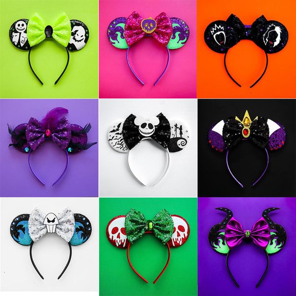 Accessoires pour cheveux Halloween oreilles de souris bandeau filles paillettes fête festival cosplay bande enfants 220909