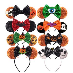 Accessoires pour cheveux Halloween Citrouille Oreilles Bandeau Filles Paillettes 5 