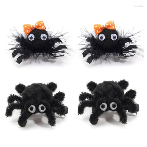 Accessoires pour cheveux Halloween araignées, épingle à cheveux, pince élégante, Barrettes d'animaux pour bébés filles K1KC