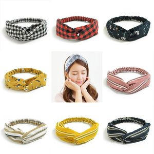 Haaraccessoires handband vele soorten kleurrijke lucht elastische verdraaide geknoopte etnische wrap floral brede stretch meisjes en gereedschappen meer dan 100 stijlen super kwaliteit