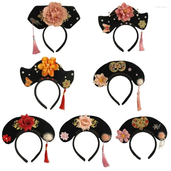 Accesorios para el cabello Hanfu Cosplay Diadema para niñas Princesa antigua china Chignon Adolescentes Drop