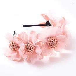 Accessoires pour cheveux, guirlande de simulation de coiffure, grand filet, fil de fleur, cerceau pour fille, spectacle à noyau roulé