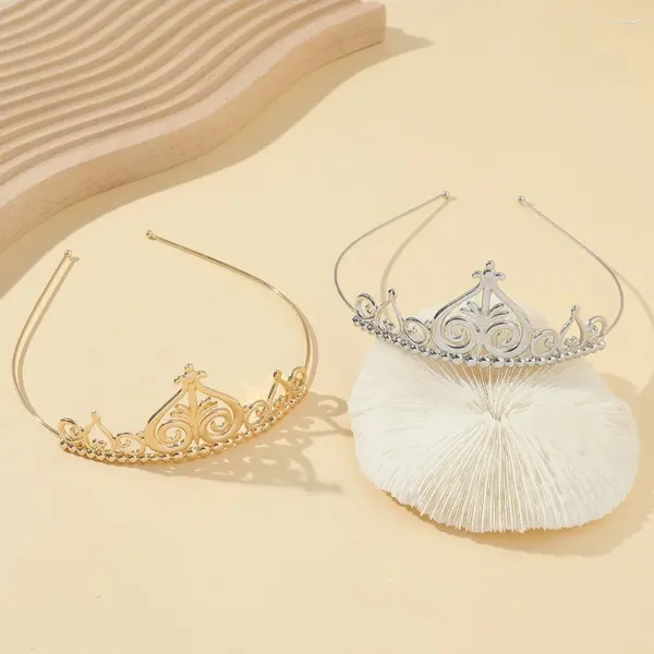 Accesorios para el cabello para mujer, diadema Vintage con temperamento de Metal y corazón, diademas barrocas, diadema de princesa coreana, corona