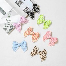 Accesorios para el cabello Clips con lazo en forma de corazón para niñas, horquilla suave, lazo de algodón, pasadores para sombreros para niños