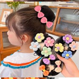 Accesorios para el cabello Adornos de mariposa de alta calidad Moda Niñas Niños Niño Ballet Danza Patinaje Snoods Net Bun Cover Black Headwear Hai