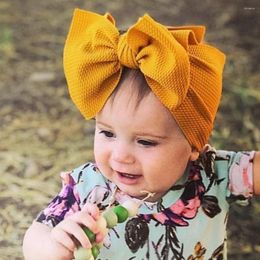Haaraccessoires ins Baby Girl Infant Kids Head Wear Nylon Large Bow Headband Born Pography Pography