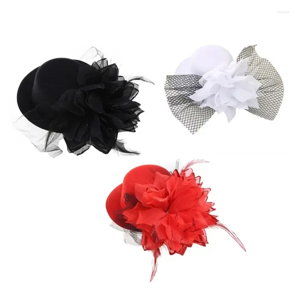 Accesorios para el cabello para niños, tocado, diadema para niña, sombrero pequeño, accesorios de pografía, tocado, tocado, fiesta de noche, vestido elegante