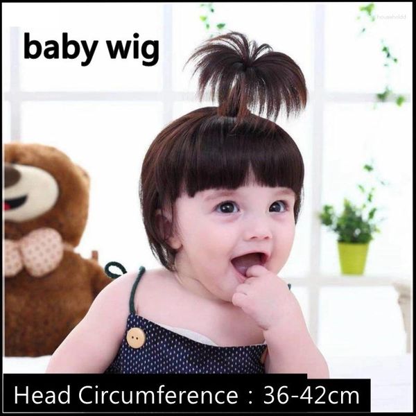 Accesorios para el cabello, pelucas para niños, tupé de bebé para niñas, tocado para niños pequeños, gorros infantiles, cubiertas para la cabeza de los niños