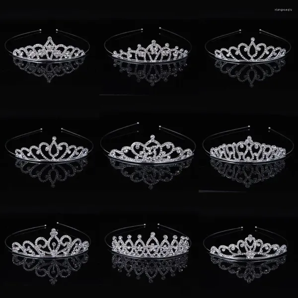 Accesorios para el cabello, tocados de regalo coreanos, tocado de princesa, diademas para niños, Tiaras para niños, corona de cristal con diamantes de imitación, joyería para la cabeza