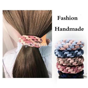 Accesorios para el cabello Banda de goma coreana Lindo Twist Bandas elásticas Lazos de cuerda para niñas Mujeres Diadema Goma Scrunchies Productos de entrega de gotas Dhmgo