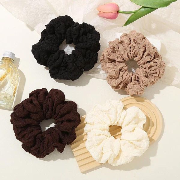 Accesorios para el cabello estilo coreano Simple artístico Puff anillo tocado de alta calidad versátil lazo cuerda moño ornamento