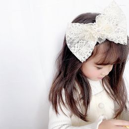 Haarschmuck Spitze Schleife Baby Stirnband Weiße Stickerei Blume Prinzessin Bänder Säugling Mädchen Turban Kleinkind Kopfbedeckung Kinder