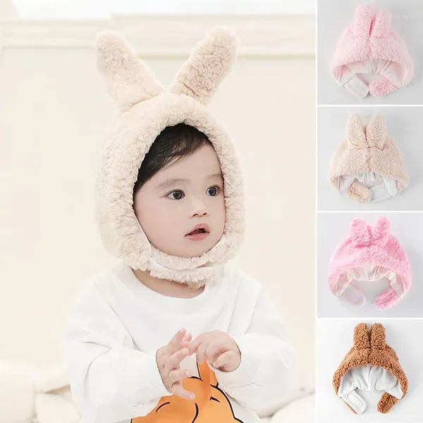 Accesorios para el cabello de lana de cordero para invierno, gorro cálido para bebé, niño y niña, gorro grueso con protección para las orejas, gorro para exteriores