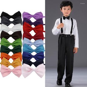 Haaraccessoires Lot Kinderen Meisjes Jongens Peuters Bowtie Pre Tied Wedding Bow Tie Effen stropdas