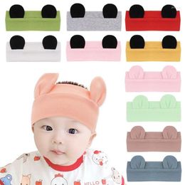 Accesorios para el cabello Lovely Bear Ear Girls Headbands Cute Baby Elastic Band para niños Solid Turban Kids 2023