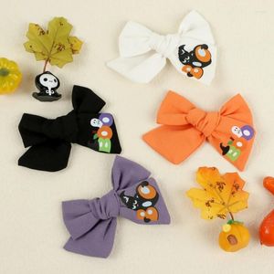 Accessoires de cheveux beaux tout-petits Bowknot Hairclip Fashion Barrets Halloween Broidered Hairpins Party Party Party For Girls A2ub