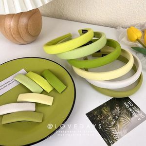 Accessoires pour cheveux Manfanst avocat vert chapeaux tissu bord éponge printemps et été simples bandeaux à la main clips en gros