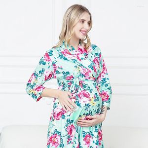 Haaraccessoires Zwangerschapskleding Borstvoeding Nachthowns Verpleging Sleepwear Baby Quilt Hoofdband 3 stks/Set Voer Pyjama's zwangerschapsjurken
